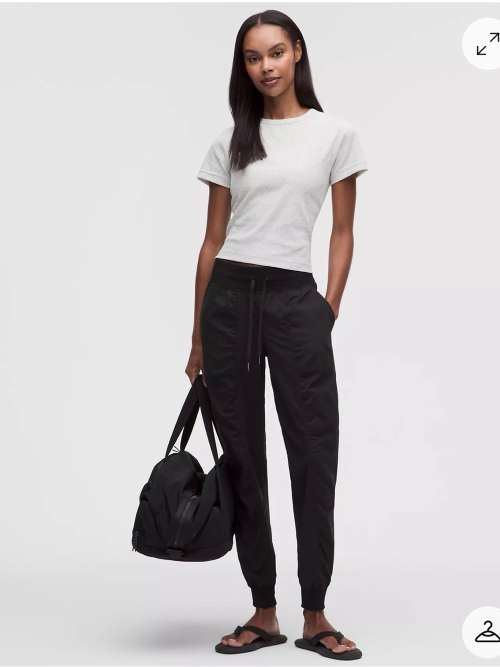 lululemon On The Fly Jogger Black Women’s | Athleisure Travel Yoga Size M